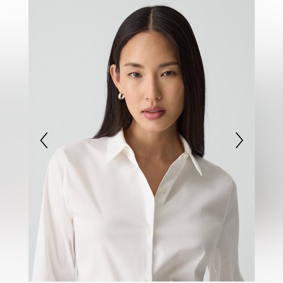 Theory Fitted Shirt in Good Cotton, Large - Picture 7 of 11